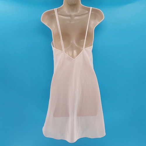 Vestido sin Mangas Vintage Victoria's Secret Marfil Encaje Babydoll Nupcial Sedoso Satén Pequeño - Imagen 3 de 4