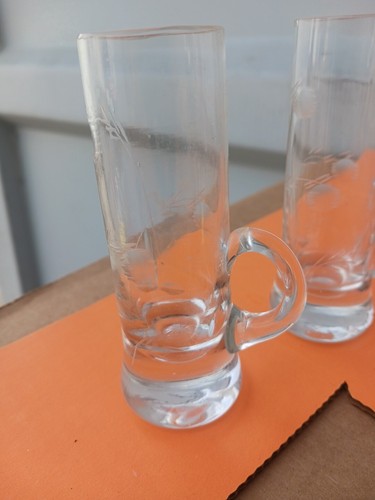 3 Vintage/Antique Etched Crystal Cordial Shot Glasses - Picture 2 of 7