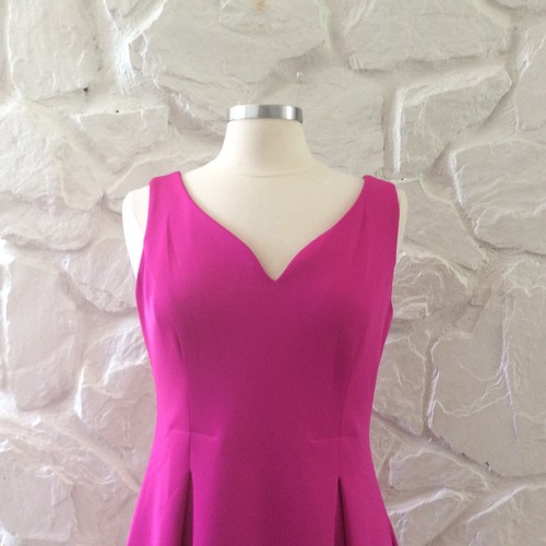 Dkny Pink V Neck Skater Dress - Picture 5 of 12