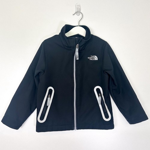 The North Face Little Boys Black Apex Bionic Full Zip Jacket Kids Sz 5 Windproof