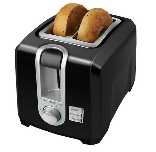 BLACK+DECKER 2-Slice Extra Wide Slot Toaster, Black New * - Picture 1 of 6