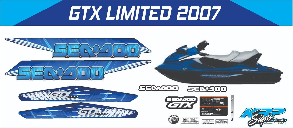 SEADOO GTX 2007 LIMITED Graphics Decal Sticker Kit