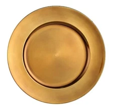 Simply Essential™ ~ Set of Six (6) ~ 13" Dia. ~ Charger Plates ~ Bronze in Color