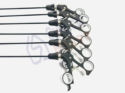 Laparoscopy GrasperSet Of 6 Laparoscopic Surgical Instruments 5mmx330mm New Set. - Picture 5 of 8