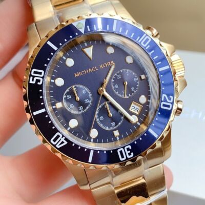 特価!Michael Kors エベレスト メタルベルト クロノグラフ腕時計 New Michael Kors MK8267 Everest Gold Tone Stainless Steel