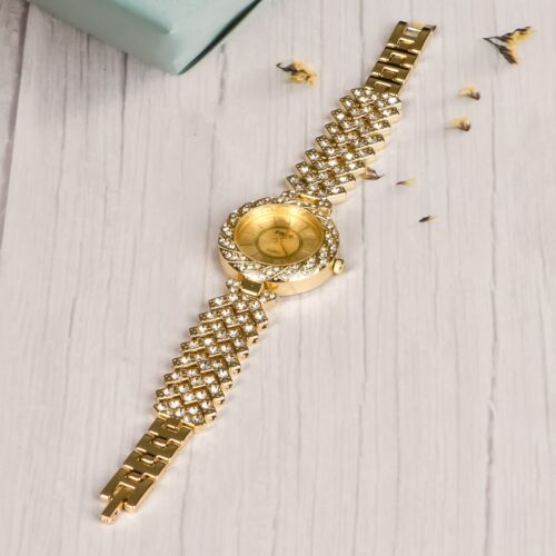 Reloj Juego de Regalo Mujeres Damas Oro Estrás RELOJ Calidad Superior - Imagen 5 de 7