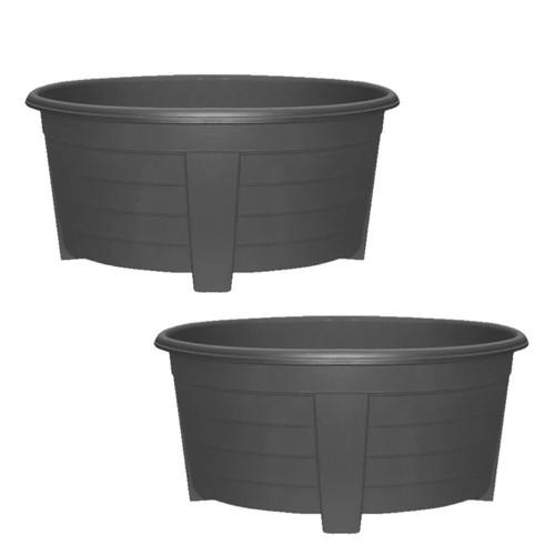 55cm Plastic Oval Planter Pot Garden Patio Balcony Flower Outdoor Plant Pots - Picture 10 of 46