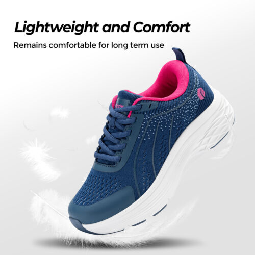 FitVille Women's Wide Walking Shoes Cushioning Lightweight Breathable Sneakers - Picture 29 of 99