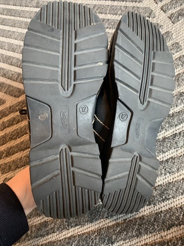 Vintage Lower East Side Men’s 1990s Grunge Black Platform Shoes 12 90’s - Picture 7 of 9