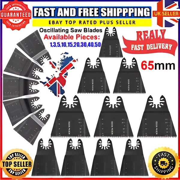 PLUSCOM 65mm Oscillating Multi Tool Blade Saw Blades Wood Metal Cutter For Dewalt Fein