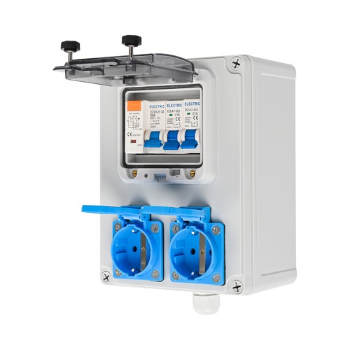 Stromverteiler Baustromverteiler 230V Steckdose mit LS+FI Schalter Stromzähler - Bild 12 von 24
