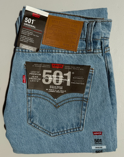 Levis® 501 Mens Denim Jeans Original Fit bottoms Straight Leg Pants Jean NEW - Picture 27 of 28