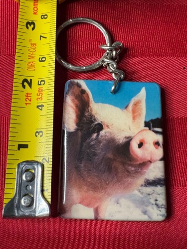 Vintage Double sided Pig Keychain - Picture 3 of 4