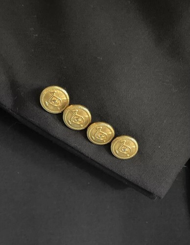 Lauren Ralph Lauren Vintage Blazer Mens 42L Blue Wool Gold Button Jacket Coat - Picture 7 of 15
