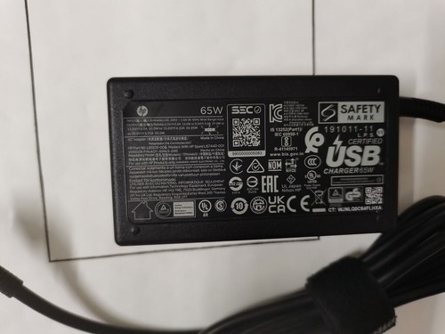 For HP EliteBook 845 G11 Laptop Original HP 20V 3.25A 65W USB-C Charger - Picture 2 of 5