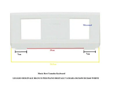 Yamaha LEGGIO ORIGINALE PER PIANO DIGITALE YAMAHA DGX650 DGX660 WHITE Music Rest
