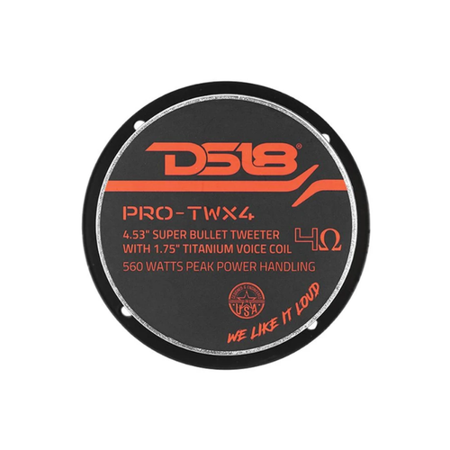 DS18 PRO-TWX4 Bullet Super Tweeter 560 Watts 4-ohm 4.5" Black Speaker Horn - Picture 5 of 6