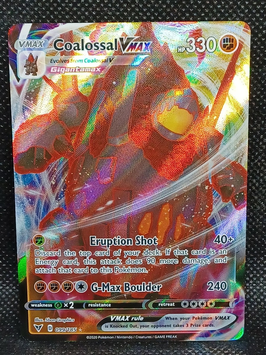ポケットモンスター Coalossal VMAX - 099/185 Ultra Rare Vivid Voltage NM Pokemon
