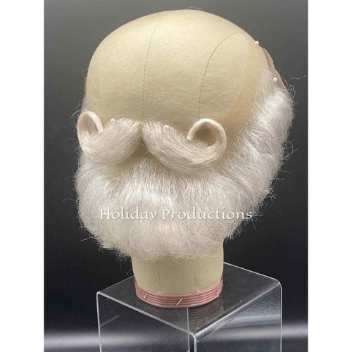 Professional Santa Yak Hair Hand Tied Santa Claus Beard & Mustache NEW - Picture 6 of 10