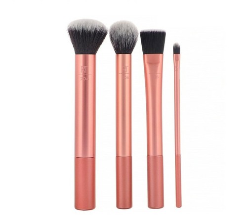 Real Techniques Flawless Base Makeup Brush Set 5pcs bonus Brush Storage New - Picture 4 of 4