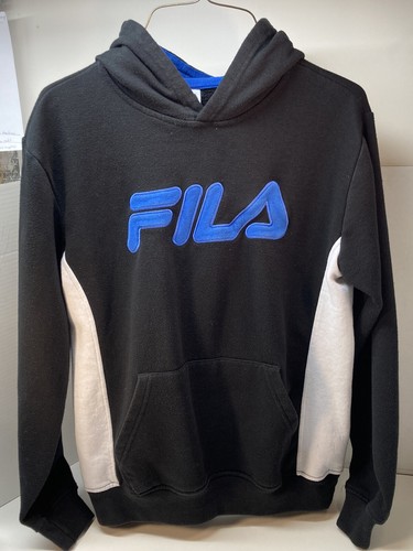 Youth Boys Fila Black Hoodie Size L 14-16 - Picture 1 of 6