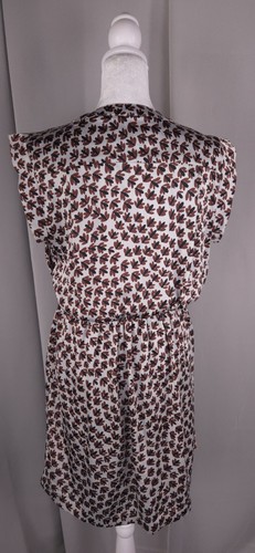 Ann Taylor Loft Dress Womens Small Satin Print Mini Button Front Cottage Preppy - Picture 4 of 15