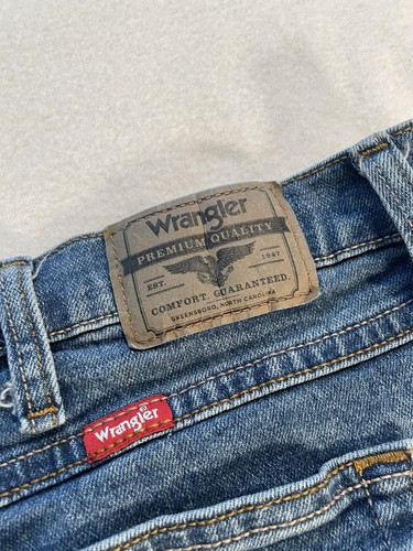 Neu mit Etikett Wrangler 75 Jahre fünf Sterne seltene schmale gerade Herrenjeans Denim 38x30 NEU - Bild 10 von 12