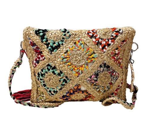 Pequeño bolso de paja bolso de hombro unisex verano ratán bolso de mano móvil - Imagen 17 de 34