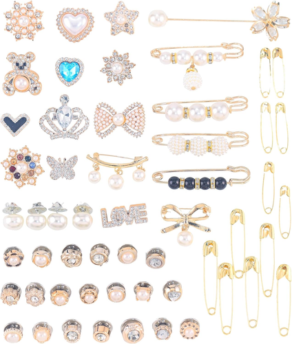 55 PCS Diy Charms for Socks - Rhinestone Junk Charms Accessories for Shoes Bags - Picture 8 of 12