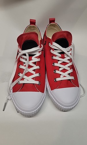 McQ Alexander McQueen Sz. 8.5 42 Red Men's Swallow Swarm Vulc Low Top Sneakers - Picture 16 of 17