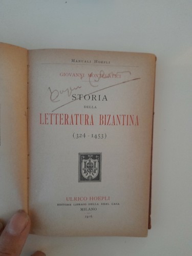 Hoepli Handbücher - G. Montelatici, Geschichte der byzantinischen Literatur - Bild 3 von 3