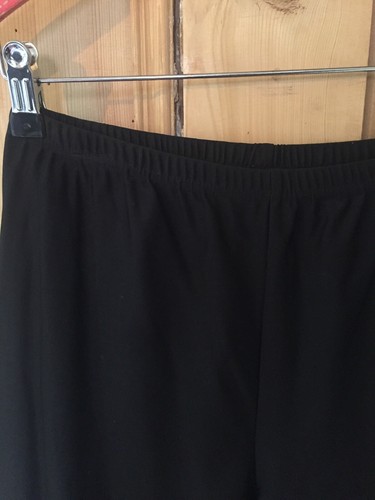 Vtg 90s 3/4 Black Lycra Cycling Rave Kim K Leggings Festival Ibiza Shorts 10 12 - Picture 2 of 3