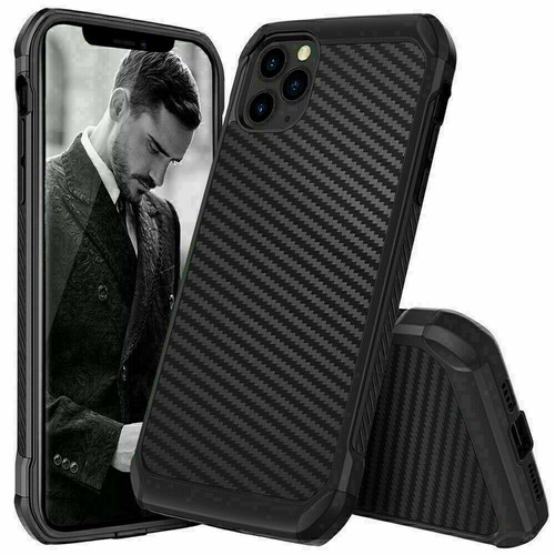 For iPhone 15 14 13 12 11/Pro/Max/XR/X/8/7 Carbon Fiber Hard Case+Tempered Glass - Picture 51 of 92