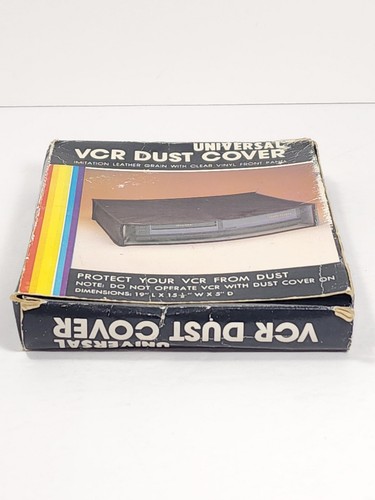 Vintage New VCR VHS Player Dust Cover Faux Leather with See Through Front - Picture 5 of 8