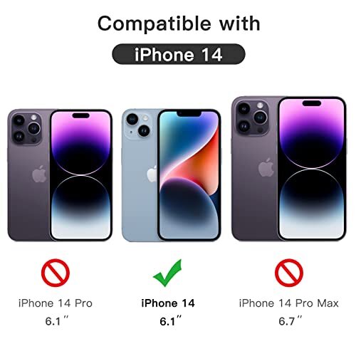 JETech Full Coverage Screen Protector for iPhone 14 6.1-Inch, Black Edge - Picture 4 of 5