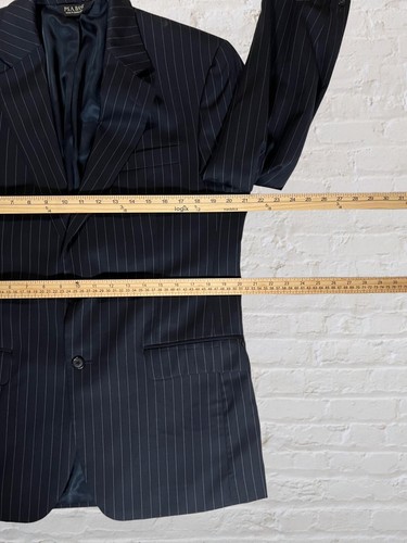 Jos A Bank 41R 34x33 Navy Blue Pinstripe Wool Cashmere Suit Jacket and Pants - Picture 13 of 21