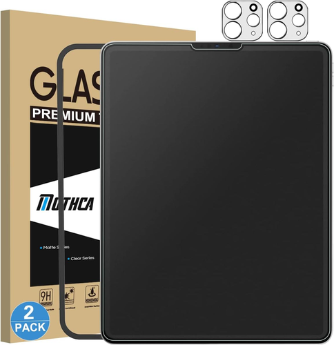 Mothca 2 Pack Matte Glass Screen Protector for Ipad Pro 12.9” 6Th/5Th/4Th/3Rd Ge - Picture 8 of 12