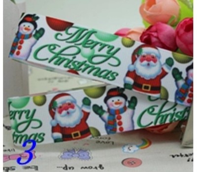 1M x Penguin Cartoon Christmas GROSGRAIN RIBBON Craft Bow Cake 25MM