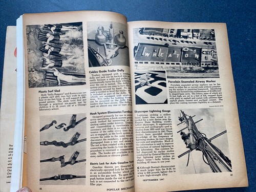 1947 September Popular Mechanics Magazine World's Largest Crane Fold Up Auto - Picture 4 of 12