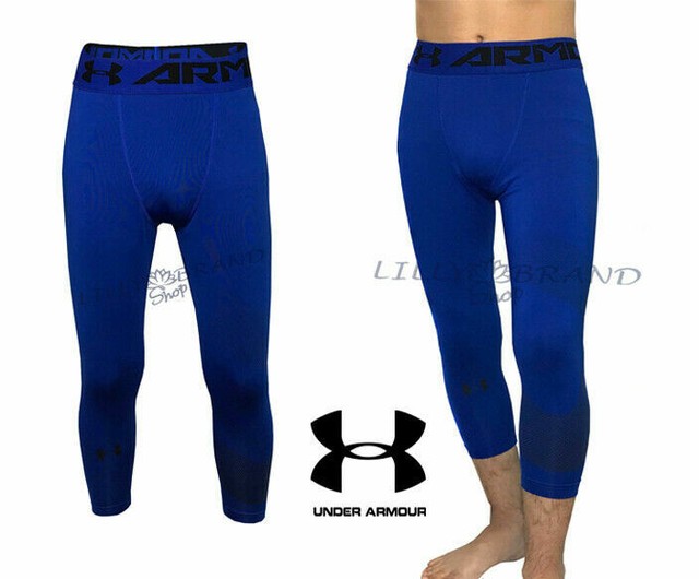 ð¥Menâs UNDER ARMOUR HeatGear 3/4 Compression Tights Sport Leggings Royal Blue | eBay