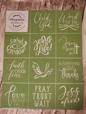 Magnolia Design Co Adhesive Reusable Silkscreen Stencil 🌟 Faith Minis 🌟