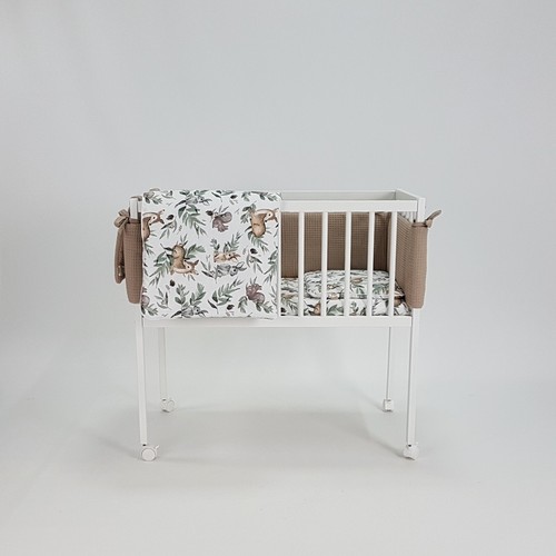 Kinderbett Mini Beistellbett 80x40cm, weiß Matratze und Bettwäsche - Bild 8 von 38