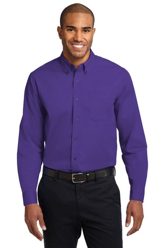 Port Authority S608 Men's Long Sleeve Easy Care Button Down Dress Comfort Shirt - Picture 48 of 74