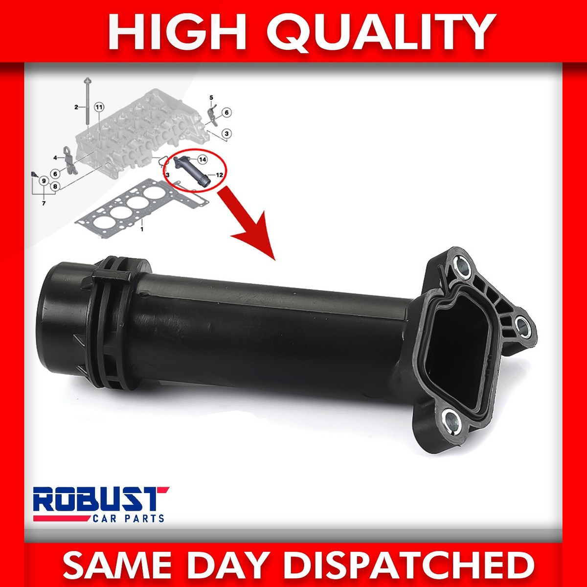 COOLANT FLANGE / PIPE FOR BMW 3 SERIES DIESEL E90 E91 E92 E93 