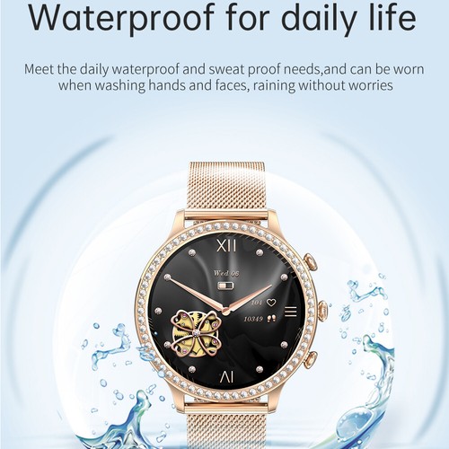Women Female Smart Watch Fitness Tracker Pedometer Stainless Steel Wristwatch - 第 13/16 張圖片