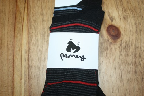 Money Clothing Mens Socks 3 Pairs One Size Comfortable Cotton Blend Stripe Desig - Picture 7 of 7
