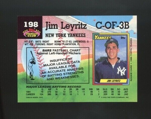 1992 Stadium Club Baseball, Card Variants, # 1 to # 250, U-PICK, NM/M, RB4 - Picture 381 of 485