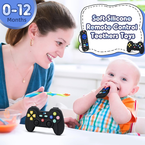 Teething Relief Teethers Toys for Babies 3 6 9 12 Months Gifts, Silicone Sensory - Picture 6 of 12