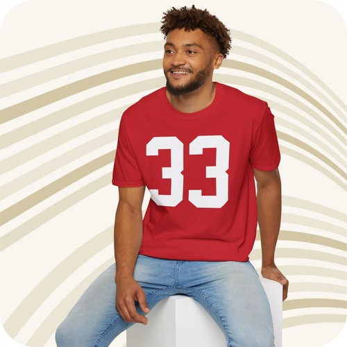 Roger Craig #33 San Francisco 49'ers NFL Jersey T-Shirt - Front & Back Print - Picture 6 of 6