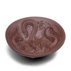 Handmade Tea Cup 60ml Dragon Carved Relief Master Cup Yixing Zisha Purple Clay